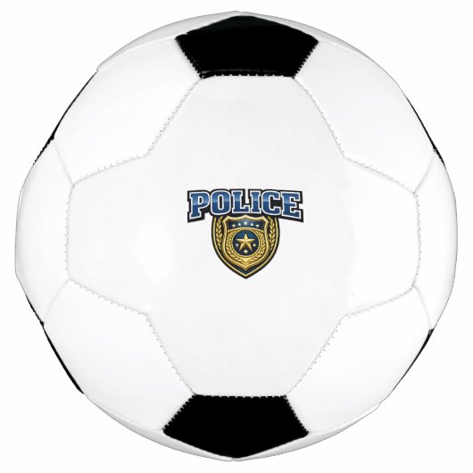 Fettgedrucktes Polizeidienstabzeichen-Textdesign Fußball (Vorderseite)