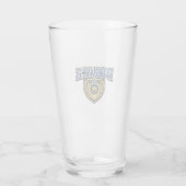 Fettgedrucktes Polizeidienstabzeichen-Textdesign Glas (Rückseite)