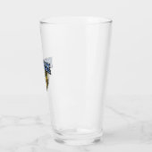 Fettgedrucktes Polizeidienstabzeichen-Textdesign Glas (Links)