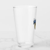Fettgedrucktes Polizeidienstabzeichen-Textdesign Glas (Rechts)
