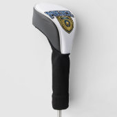 Fettgedrucktes Polizeidienstabzeichen-Textdesign Golf Headcover (angewinkelt)