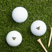 Fettgedrucktes Polizeidienstabzeichen-Textdesign Golfball (Insitu Gras)