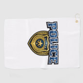Fettgedrucktes Polizeidienstabzeichen-Textdesign Golfhandtuch (Horizontal)