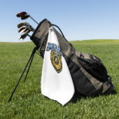 Fettgedrucktes Polizeidienstabzeichen-Textdesign Golfhandtuch (Gras)