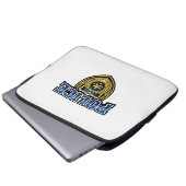 Fettgedrucktes Polizeidienstabzeichen-Textdesign Laptopschutzhülle (Vorne Knopf)