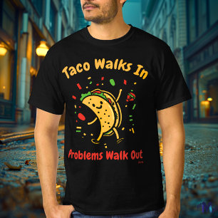 Fettgedrucktes Pop-Art-Taco-Grafik-T-Shirt T-Shirt