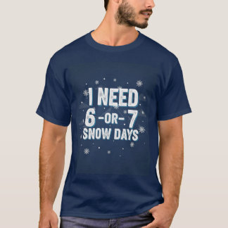 Fettgedrucktes Schneetag-Wunsch-T-Shirt - minimali T-Shirt