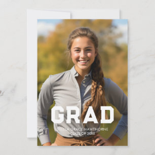 Fettgedrucktes Sportler-Foto Grad Ankündigung