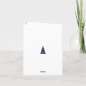 Fettgeklappte Weihnachtsbaum-Grußkarte Karte (Rückseite)