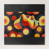 Fettgelb, abstrakt orange puzzle (Horizontal)