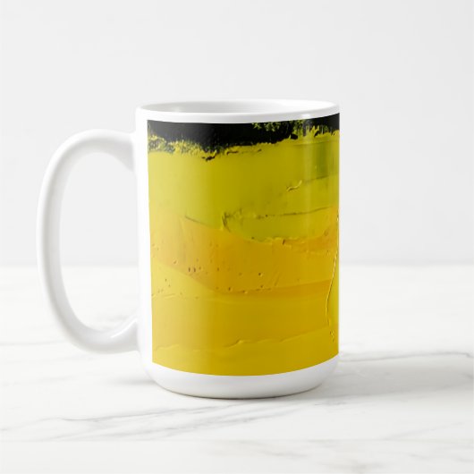 Fettgelbe Energie Kaffeetasse (Links)