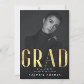 Fettgelbe Goldfolie Zeitgenössisches GRAD-Foto Ankündigung (Vorderseite)