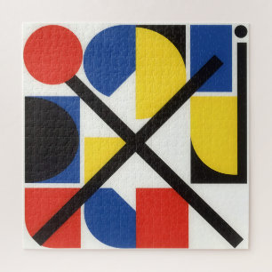 Fettgeometrische Bauhaus-Suprematistische Kunst Puzzle