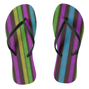 Fettgestreifte Flip Flops Badesandalen