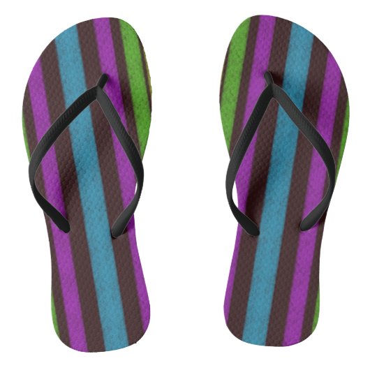 Fettgestreifte Flip Flops Badesandalen (Fußbett)