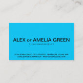 Fettgewebe TURQUOISE Visitenkarte (Rückseite)