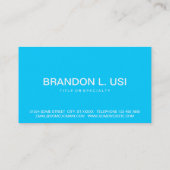 Fettgewebe TURQUOISE Visitenkarte (Rückseite)