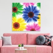 Fettgewebte Blume überwölbte Canvas Leinwanddruck (Insitu (Wohnzimmer))