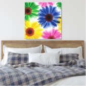 Fettgewebte Blume überwölbte Canvas Leinwanddruck (Insitu (Schlafzimmer))