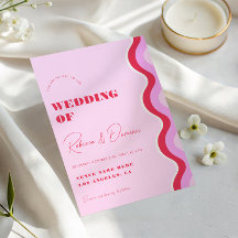 Fettgewebte Retro Wave Pink und Red Foto QR Code W