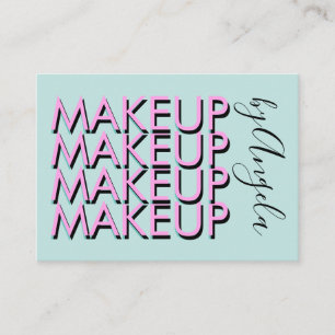 Fettgewebte Wiederholung Makeup Salon Nails Eyelas Visitenkarte