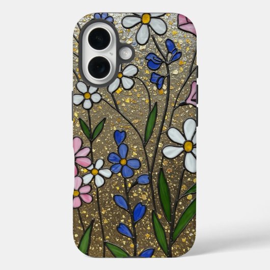 Fettgewebte Wildblumen Case-Mate iPhone Hülle (Rückseite)