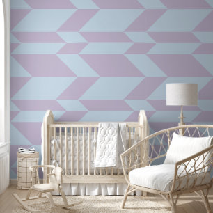 Fettgewebte, zweiteilige, Zickzack Stripe-Pulver-P Tapete