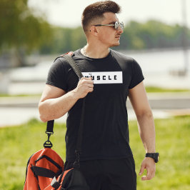 Fettgewebter Minimalistischer Muskel-T - Shirt