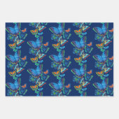 Fettgewebtes und lebhaftes Butterfly Wrapping Pape Geschenkpapier Set (Vorderseite 2)