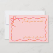 Fettgewellte Hand gezeichnet Dankeschön Karte (Vorderseite)