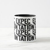 Fettgewöhnung Verzerrte Typografie-Tasse Tasse (Zentrum)