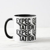 Fettgewöhnung Verzerrte Typografie-Tasse Tasse (Links)
