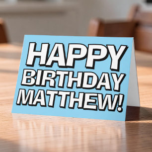 Fettglücklicher Geburtstag Benutzerdefinierter Nam Karte