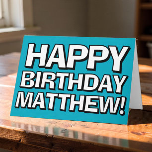 Fettglücklicher Geburtstag Benutzerdefinierter Nam Karte