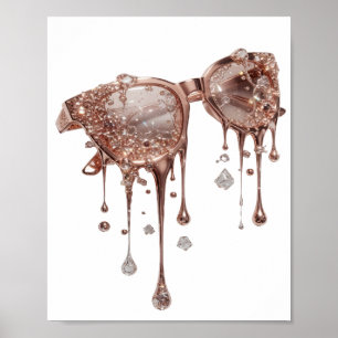Fettgold ABSTRACT ART Fashion-Druck Poster