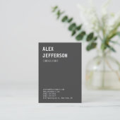 Fettgrau Beruflich Visitenkarte (Stehend Vorderseite)