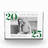 Fettgrüne Klasse des Abschlusses 2025 Fotoblock (Vorderseite)