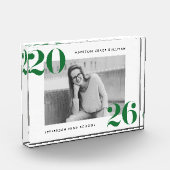 Fettgrüne Klasse des Abschlusses 2025 Fotoblock (Links)