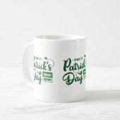 Fettgrüner irischer Zitat-St.-Patrick-Mug Kaffeetasse (Vorderseite Links)