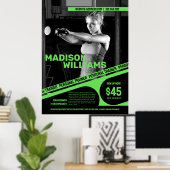 Fettgrüner Personal Trainer Foto Poster (Heimbüro)