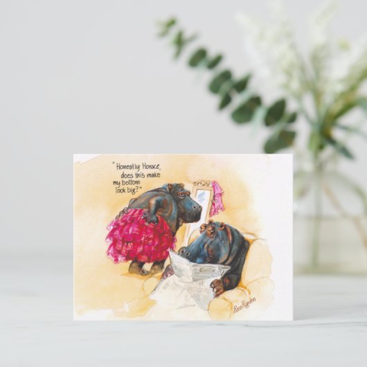 Fetthippo Postkarte (Stehend Vorderseite)