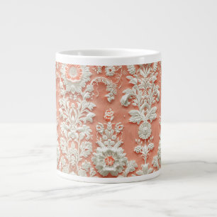 Fettige Korallen-Spitzen-Effekt-Jumbo-Keramik-Tass Jumbo-Tasse