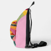 Fettiges geometrisches Dreiecks Muster Crossbody Bag (Rechts)