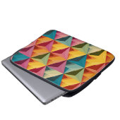 Fettiges geometrisches Dreiecks Muster Laptopschutzhülle (Vorne Knopf)