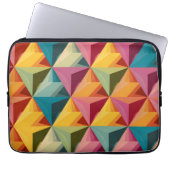 Fettiges geometrisches Dreiecks Muster Laptopschutzhülle (Vorderseite)