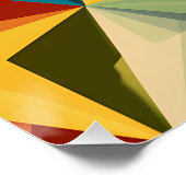Fettiges geometrisches Dreiecks Muster Poster (Ecke)