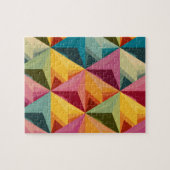 Fettiges geometrisches Dreiecks Muster Puzzle (Horizontal)