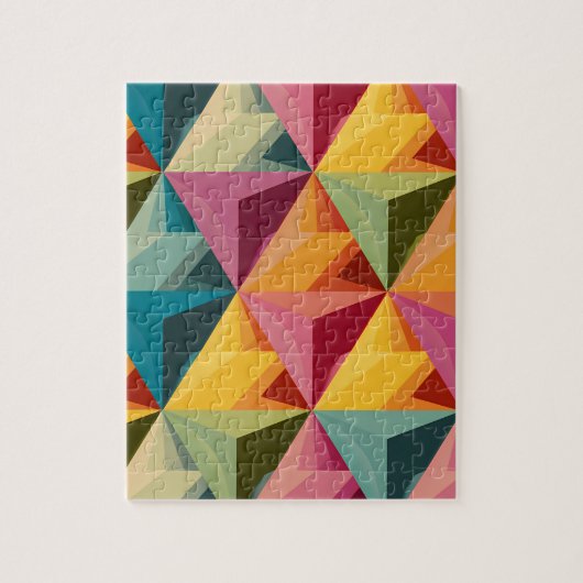 Fettiges geometrisches Dreiecks Muster Puzzle (Vertikal)