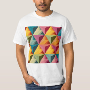 Fettiges geometrisches Dreiecks Muster T-Shirt