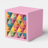Fettiges geometrisches Dreiecksmuster Geschenkschachtel (Rückseite)